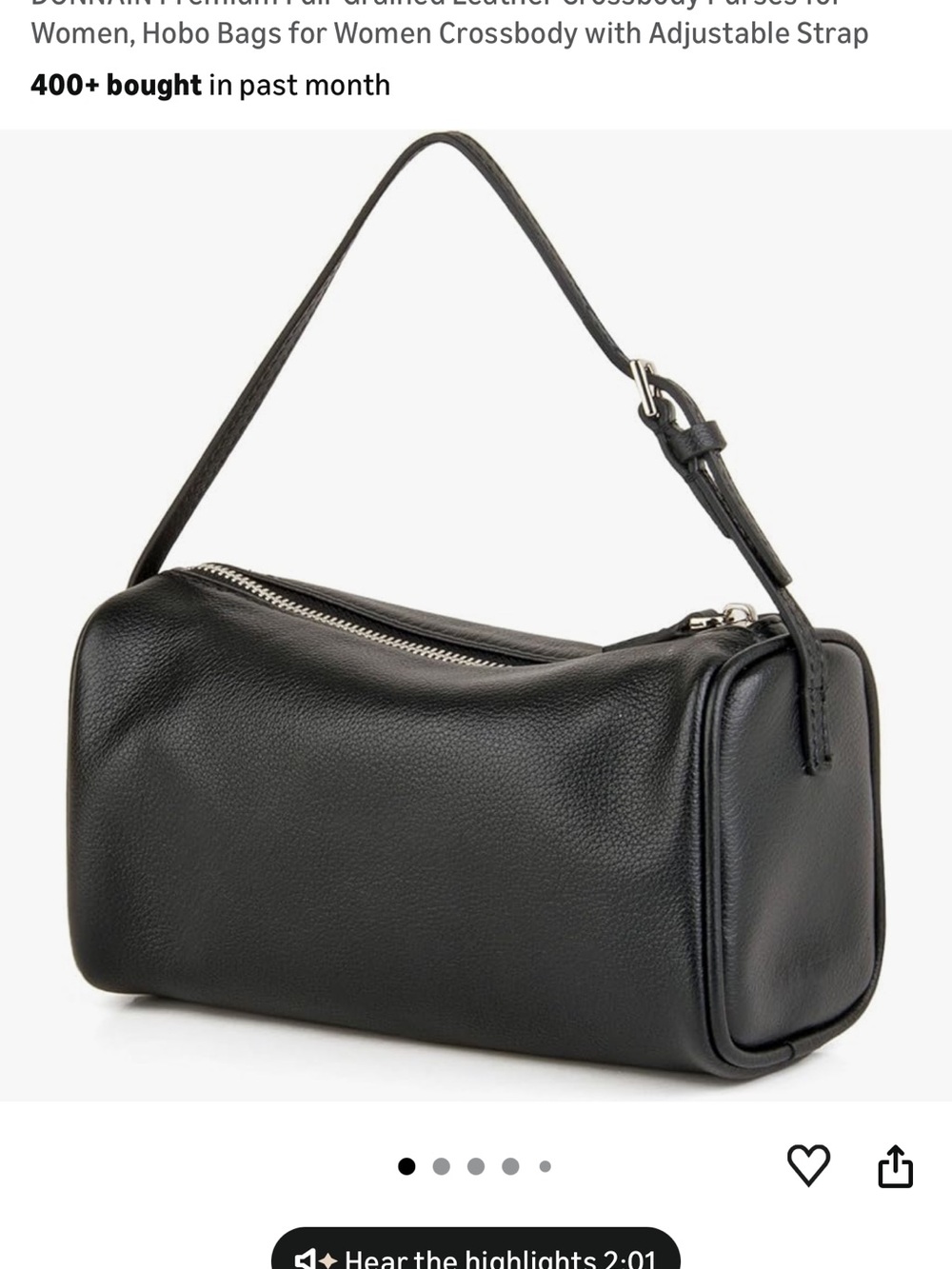Black Mini Genuine Leather Shoulder Bag - Womens Mini Bag